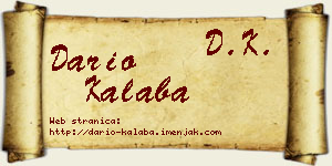 Dario Kalaba vizit kartica